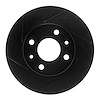 613-07001L Slotted Brake Rotor [Black], 2009-2019 Mopar, Position: Rear Left - image 1