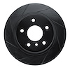 613-11004L Slotted Brake Rotor [Black], 1994-2004 Land Rover, Position: Rear Left - image 1