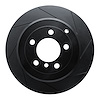 613-11008R Slotted Brake Rotor [Black], 2003-2005 Land Rover, Position: Rear Right - image 1