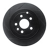 613-11017L Slotted Brake Rotor [Black], 2008-2012 Land Rover, Position: Rear Left - image 1