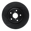 613-13035L Slotted Brake Rotor [Black], 2006-2021 Subaru, Position: Front Left - image 1