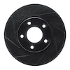 613-20010L Slotted Brake Rotor [Black], 1997-2003 Jaguar, Position: Front Left - image 1