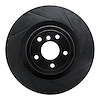 613-20035R Slotted Brake Rotor [Black], 2016-2021 Jaguar, Position: Rear Right - image 1
