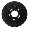 613-21011L Slotted Brake Rotor [Black], 2010-2013 Kia/Hyundai/Genesis, Position: Front Left - image 1
