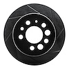 613-27006R Slotted Brake Rotor [Black], 1974-1997 Volvo, Position: Rear Right - image 1