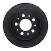 613-27014L Slotted Brake Rotor [Black], 1988-1994 Volvo, Position: Rear Left - image 1