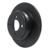 613-27017L Slotted Brake Rotor [Black], 1993-1995 Volvo, Position: Rear Left - image 2