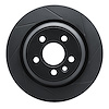 613-27035R Slotted Brake Rotor [Black], 2007-2018 Volvo, Position: Rear Right - image 1
