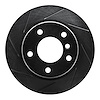 613-31028L Slotted Brake Rotor [Black], 1991-1999 BMW, Position: Rear Left - image 1