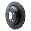 613-31044R Slotted Brake Rotor [Black], 1996-2003 BMW, Position: Rear Right - image 2