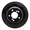 613-31050L Slotted Brake Rotor [Black], 2000-2006 BMW, Position: Rear Left - image 1