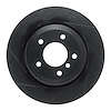 613-31053L Slotted Brake Rotor [Black], 2001-2006 BMW, Position: Rear Left - image 1