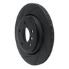 613-31053L Slotted Brake Rotor [Black], 2001-2006 BMW, Position: Rear Left - image 2