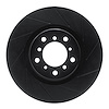 613-31054D Slotted Brake Rotor [Black], 2001-2006 BMW, Position: Left Front - image 1