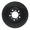 613-31055D Slotted Brake Rotor [Black], 2001-2006 BMW, Position: Right Front - image 1