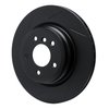 613-31070L Slotted Brake Rotor [Black], 2006-2015 BMW, Position: Rear Left - image 2