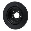 613-31070L Slotted Brake Rotor [Black], 2006-2015 BMW, Position: Rear Left - image 4