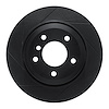 613-31075L Slotted Brake Rotor [Black], 2006-2010 BMW, Position: Rear Left - image 1