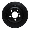 613-31109L Slotted Brake Rotor [Black], 2012-2020 BMW, Position: Rear Left - image 1