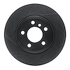 613-31139L Slotted Brake Rotor [Black], 2004-2010 BMW, Position: Front Left - image 1