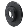 613-31139L Slotted Brake Rotor [Black], 2004-2010 BMW, Position: Front Left - image 2