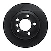 613-31143L Slotted Brake Rotor [Black], 2007-2019 BMW, Position: Rear Left - image 1