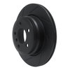 613-31143L Slotted Brake Rotor [Black], 2007-2019 BMW, Position: Rear Left - image 2