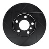 613-31144L Slotted Brake Rotor [Black], 2007-2019 BMW, Position: Front Left - image 1