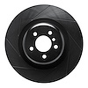 613-31148L Slotted Brake Rotor [Black], 2010-2014 BMW, Position: Rear Left - image 1