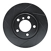 613-32011L Slotted Brake Rotor [Black], 2011-2016 Mini, Position: Front Left - image 1
