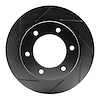 613-37010L Slotted Brake Rotor [Black], 2001-2004 Multiple Makes/Models, Position: Front Left - image 1