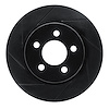 613-42020L Slotted Brake Rotor [Black], 2007-2012 Mopar, Position: Front Left - image 1