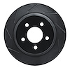 613-54037L Slotted Brake Rotor [Black], 1994-2004 Ford/Lincoln/Mercury/Mazda, Position: Rear Left - image 1