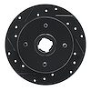 613-54122L Slotted Brake Rotor [Black], 1986-1992 Ford/Lincoln/Mercury/Mazda, Position: Front Left - image 1