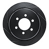 613-54181L Slotted Brake Rotor [Black], 2002-2006 Ford/Lincoln/Mercury/Mazda, Position: Rear Left - image 1
