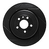 613-54222L Slotted Brake Rotor [Black], 2013-2019 Ford/Lincoln/Mercury/Mazda, Position: Rear Left - image 1