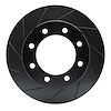 613-54223L Slotted Brake Rotor [Black], 2012-2021 Ford/Lincoln/Mercury/Mazda, Position: Fr Left, Front Left - image 1