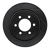 613-54231L Slotted Brake Rotor [Black], 2015-2017 Ford/Lincoln/Mercury/Mazda, Position: Rear Left - image 1