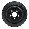 613-55010L Slotted Brake Rotor [Black], Fits Select Ford/Lincoln/Mercury/Mazda, Position: Rear Left - image 1