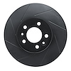 613-56016L Slotted Brake Rotor [Black], 1998-2002 Ford/Lincoln/Mercury/Mazda, Position: Front Left - image 1