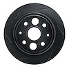 613-58000L Slotted Brake Rotor [Black], 1986-1989 Acura/Honda, Position: Rear Left - image 1