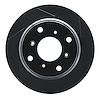 613-58002R Slotted Brake Rotor [Black], 1987-1990 Acura/Honda, Position: Rear Right - image 1