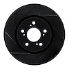 613-58021L Slotted Brake Rotor [Black], 2005-2012 Acura/Honda, Position: Front Left - image 1