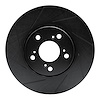 613-58025L Slotted Brake Rotor [Black], 2014-2020 Acura/Honda, Position: Front Left - image 1