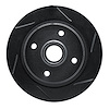 613-59010R Slotted Brake Rotor [Black], 1984-1987 Acura/Honda, Position: Rear Right - image 1