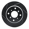 613-59013L Slotted Brake Rotor [Black], 1986-1996 Acura/Honda, Position: Rear Left - image 1