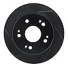 613-59024L Slotted Brake Rotor [Black], 1997-2015 Acura/Honda, Position: Rear Left - image 1
