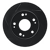 613-59029L Slotted Brake Rotor [Black], 2003-2008 Acura/Honda, Position: Rear Left - image 1