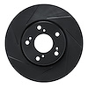 613-59042L Slotted Brake Rotor [Black], 1998-2020 Acura/Honda, Position: Front Left - image 1