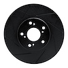 613-59043L Slotted Brake Rotor [Black], 1999-2014 Acura/Honda, Position: Front Left - image 1